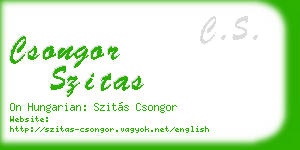csongor szitas business card