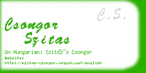 csongor szitas business card